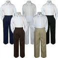 thumbnail image 1 of 3pc Boy Suit Set White Bow Tie Baby Toddler Kid Formal Shirt Pants S-7 Wedding, 1 of 2