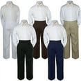 thumbnail image 1 of 3pc Champagne Bow Tie Suit Shirt Pants Set Baby Boy Toddler Kid Uniform S-7, 1 of 1