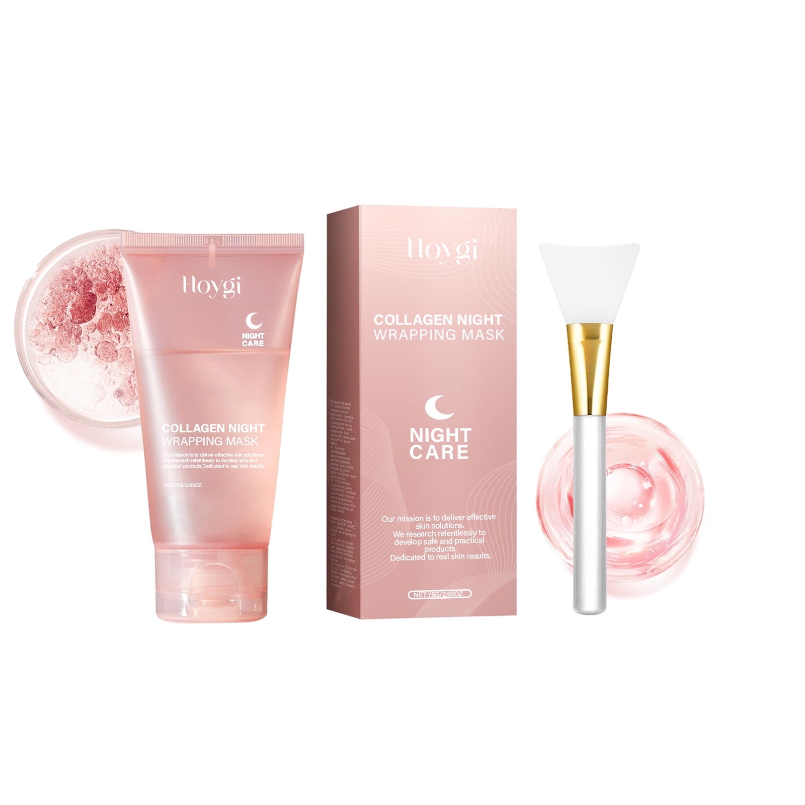 3pc Collagen Face Mask - Elasticity & Hydration Care, Reduces Sagging & Dullness - Hydrolyzed Collagen for Glowing Skin - Korean Skin Care, 2.53 fl.oz