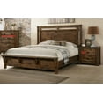 thumbnail image 1 of 3pc Contemporary Rustic Finish Queen Size Bedroom Set Bed and 2x Nightstand Wooden Home Furniture, 1 of 6