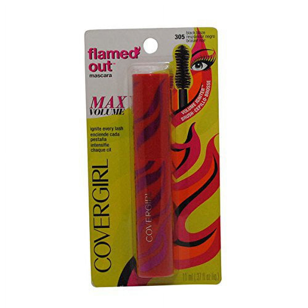 3pc CoverGirl Flamed Out Mascara, BLK Blaze [305] 0.37 oz
