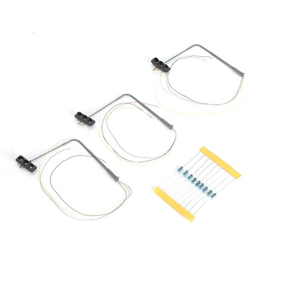 3pc Crossing Walk Traffic Lights Model LED Pedestrian Street Signals Light Model Lamps DIY Train Railroad Garden Decoration