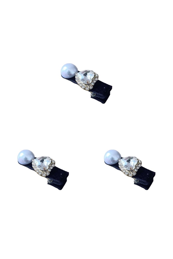 3pc Elegant Crystal Hair With Pearl For Luxe Everyday Wear Delicate Side Slip Pin For Hair Styling And Quick Tidy Up