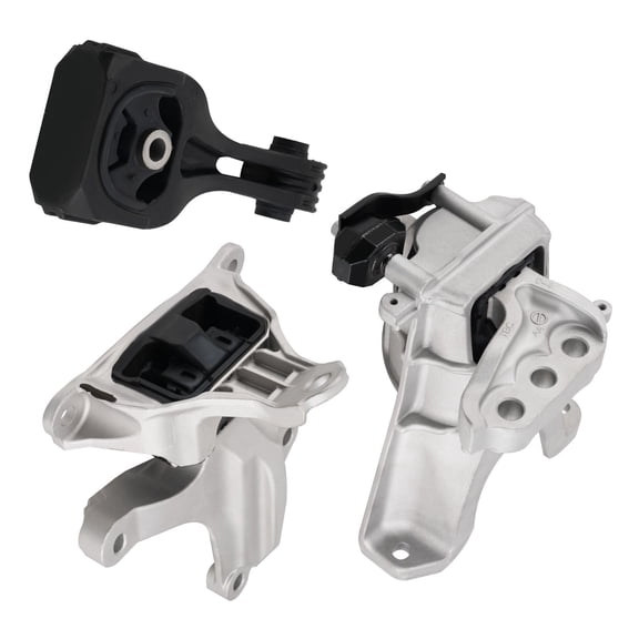3pc Engine & Transmission Mount Set for Honda Civic 1.5L 2016-2021 CVT, Hydraulic Right Mount EM-7476, Rear Lower Torque Mount EM-7324, Left Transmission Mount EM-7354