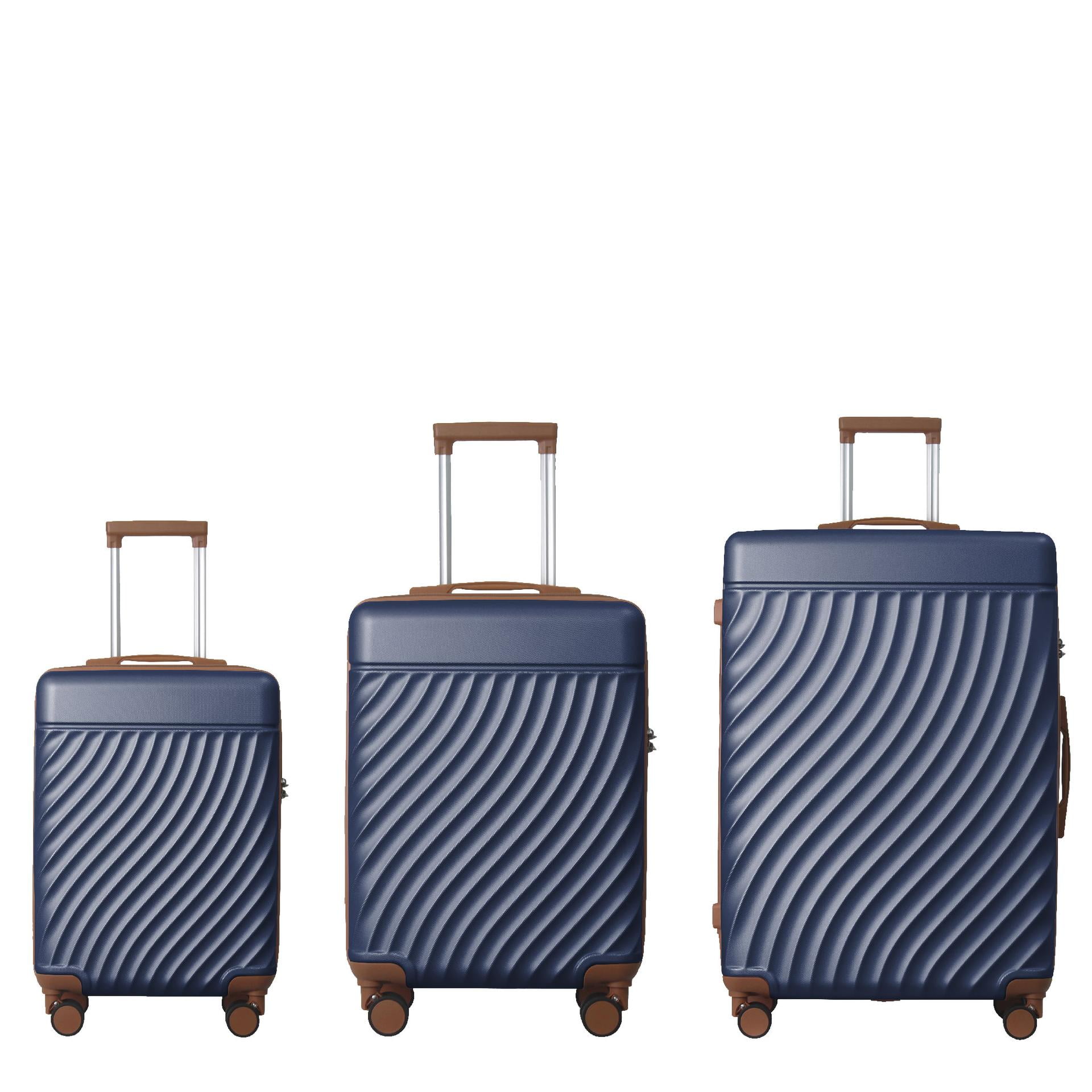 3pc Hardshell Luggage Set with TSA Lock, Lightweight ABS Spinner Suitcase 20" 24" 28"