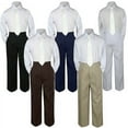 thumbnail image 1 of 3pc Ivory off white Tie  Suit Shirt Pants Set Baby Boy Toddler Kid Uniform S-7, 1 of 5
