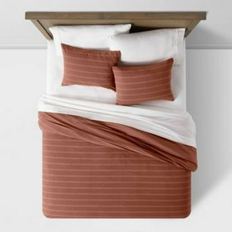 King store Simple Woven Stripe Comforter & Sham Set Cognac - Threshold™