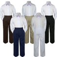 thumbnail image 1 of 3pc Lilac  Bow Tie Suit Shirt Pants Set Formal Baby Boy Toddler Kid Uniform S-7, 1 of 5