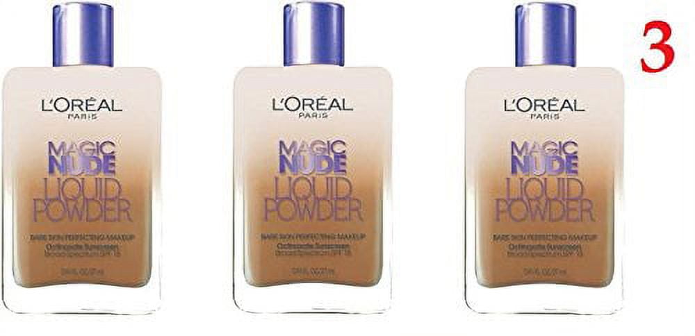 3pc Loreal Magic Nude Liquid Powder Bare Skin Perfecting 330 Classic Tan 0.91oz
