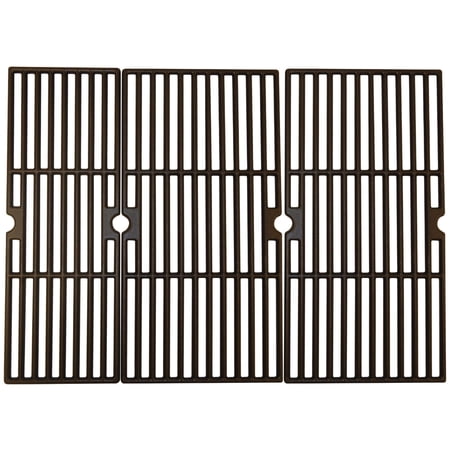 3pc Matte Cast Iron Cooking Grid for Charbroil Gas Grills 25"