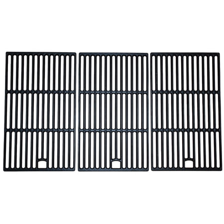 3pc Matte Cast Iron Cooking Grid for Kenmore Gas Grills 31.25"