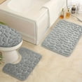 thumbnail image 1 of 3pc Memory Foam Bath Mat - Fast Absorbent, Quick Drying, Non-slip, Soft and Comfortable - Perfect for Bathroom and Kitchen - Machine Washable Rug, 1 of 3