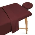3pc Microfiber Massage Table Sheet Set Salon Spa Covers Burgundy