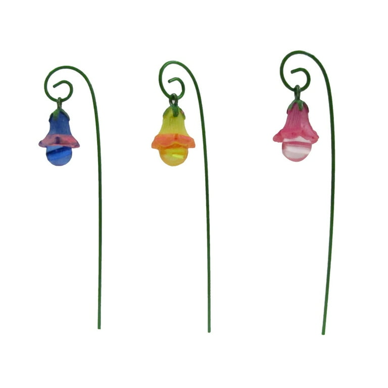 3pc Mini Glow Dark Flower Set Fairy Garden Landscape Accessory Dollhouse Decor 3pc Mini Glow Dark Flower Set Fairy Garden Landscape Accessory Dollhouse Decor