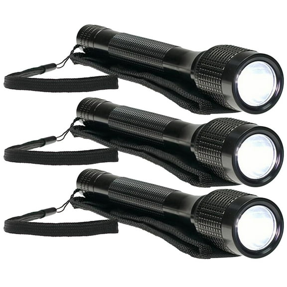 3pc Multi Function 3W 140 Lumen Aluminum Body Flashlight w/ Pouch