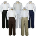 thumbnail image 1 of 3pc Mustard Yellow Bow Tie Suit Shirt Pants Set Baby Boy Toddler Kid Uniform S-7, 1 of 2