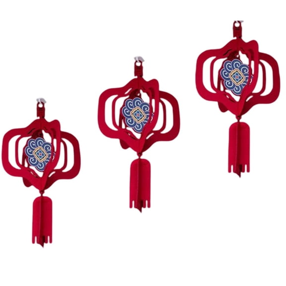 3pc New Year Spring Festival New Year's Day Spring Character Lantern Pendants