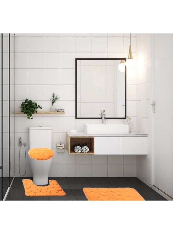 Bathroom Rugs & Bath Mats in Bath | Orange - Walmart.com