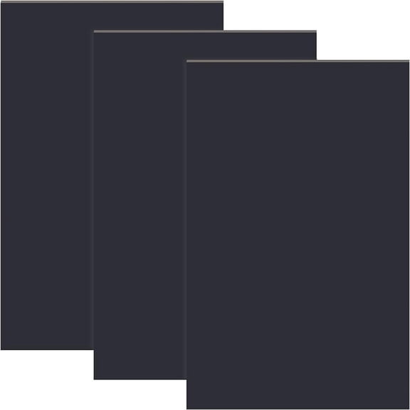 3pc PVC Foam Boards Poster Board for Crafts Modelling Art Display School Projects Rectangle Black 15.3x25.5x0.5cm
