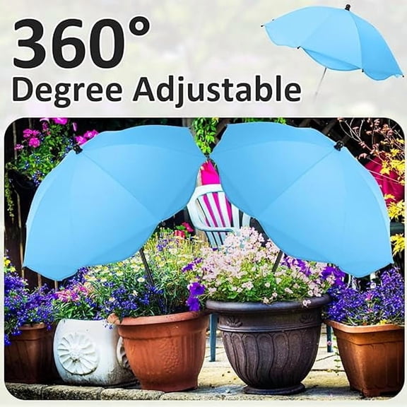 3pc- Umbrellas for Outdoor Plants, Garden Umbrella Shade for Potted and Garden Beds, Provide Shade to âDefend From Blazing Sun,40Ã23.6 Inch(Blue)