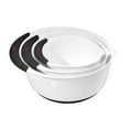 thumbnail image 1 of 3pc Plastic Mixing Bowl Set with Black Handles: Dishwasher-Safe, 1.5, 3, 5 qt. Bowls, Polypropylene, Black, 1 of 6