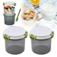 thumbnail image 1 of 3pc Portable Reusable Parfait Cups With Lids Yogurt Cup With Topping Cereal Or Oatmeal Container Leak Proof Breakfast On The Cups 20OZ For Meal Pre Protion,kitchen drinking cups, 1 of 9