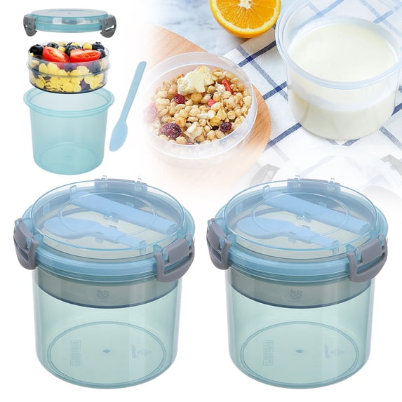 3pc Portable Reusable Parfait Cups With Lids Yogurt Cup With Topping Cereal Or Oatmeal Container Leak Proof Breakfast On The Cups 20OZ For Meal Pre Protion,kitchen drinking cups