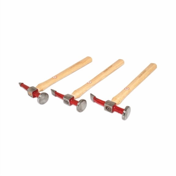 AES Industries 2705 3-Piece Auto Body Hammer Set (Pick, Curved and Straight)