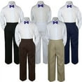 thumbnail image 1 of 3pc Purple Bow Tie Suit Shirt Pants Set Baby Boy Toddler Kid Uniform S-7, 1 of 1