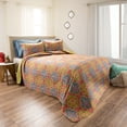thumbnail image 1 of 3pc Reversible Arlene Embossed Quilt Bedding Set With Shams by Somerset Home, 1 of 3