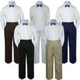 thumbnail image 1 of 3pc Royal Blue Bow Tie Suit Shirt Pants Set Baby Boy Toddler Kid Uniform S-7, 1 of 2