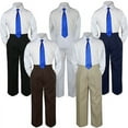 thumbnail image 1 of 3pc Royal Blue Tie  Suit Shirt Pants Set Baby Boy Toddler Kid Uniform S-7, 1 of 2