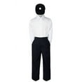 thumbnail image 1 of 3pc Set Baby Toddler Boys Black Navy Brown Pants Compass Hat Uniform Suit S-7, 1 of 7
