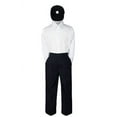 thumbnail image 1 of 3pc Set Baby Toddler Boys Black Navy Brown Pants Compass Hat Uniform Suit S-7, 1 of 7