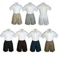 thumbnail image 1 of 3pc Set Boy Toddler Formal Party White BowTie White Black Khaki Shorts S-4T, 1 of 2
