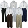 thumbnail image 1 of 3pc Silver Tie  Suit Shirt Pants Set Baby Boy Toddler Kid Uniform S-7, 1 of 1