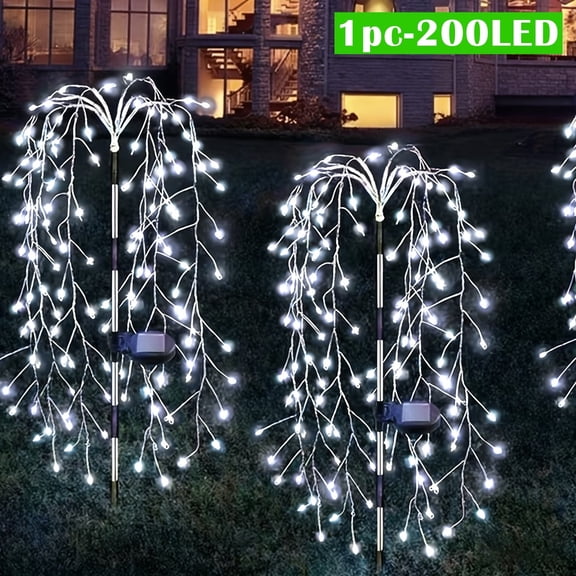 3pc Solar Firecracker Light Set - Outdoor Lawn Lights with 8 Lighting Modes for Gardens, Pathways & Courtyards