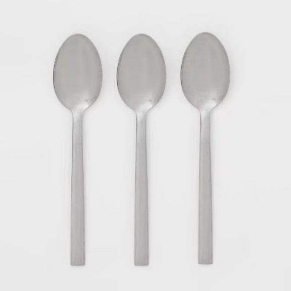3pc Spoon Set -  Stainless Steel Silverware, Dishwasher-Safe Flatware, Service for 3