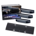thumbnail image 1 of 3pc Super Bright White Full LED Center Grille Running/Position Lights w/Mounting Brackets, For 2019/2020-up Chevrolet Silverado 1500 2500HD 3500HD (Dark Smoked Lens), 1 of 9