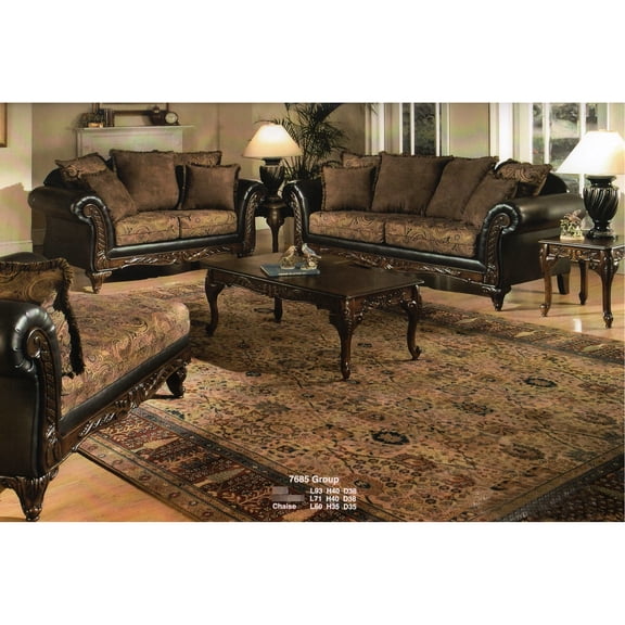 3pc Table In Dark Cherry Finish, Traditional, Ornate Detailing For Coffee & End Tables Home Interior , Style, Resin, Rectangular Living Area Use