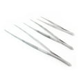 thumbnail image 1 of 3pc ToolTreaux Stainless Steel Jumbo Tweezer Set Serrated Tips Secure Grip, 1 of 3