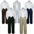 thumbnail image 1 of 3pc White Tie  Suit Shirt Pants Set Baby Boy Toddler Kid Uniform S-7, 1 of 1