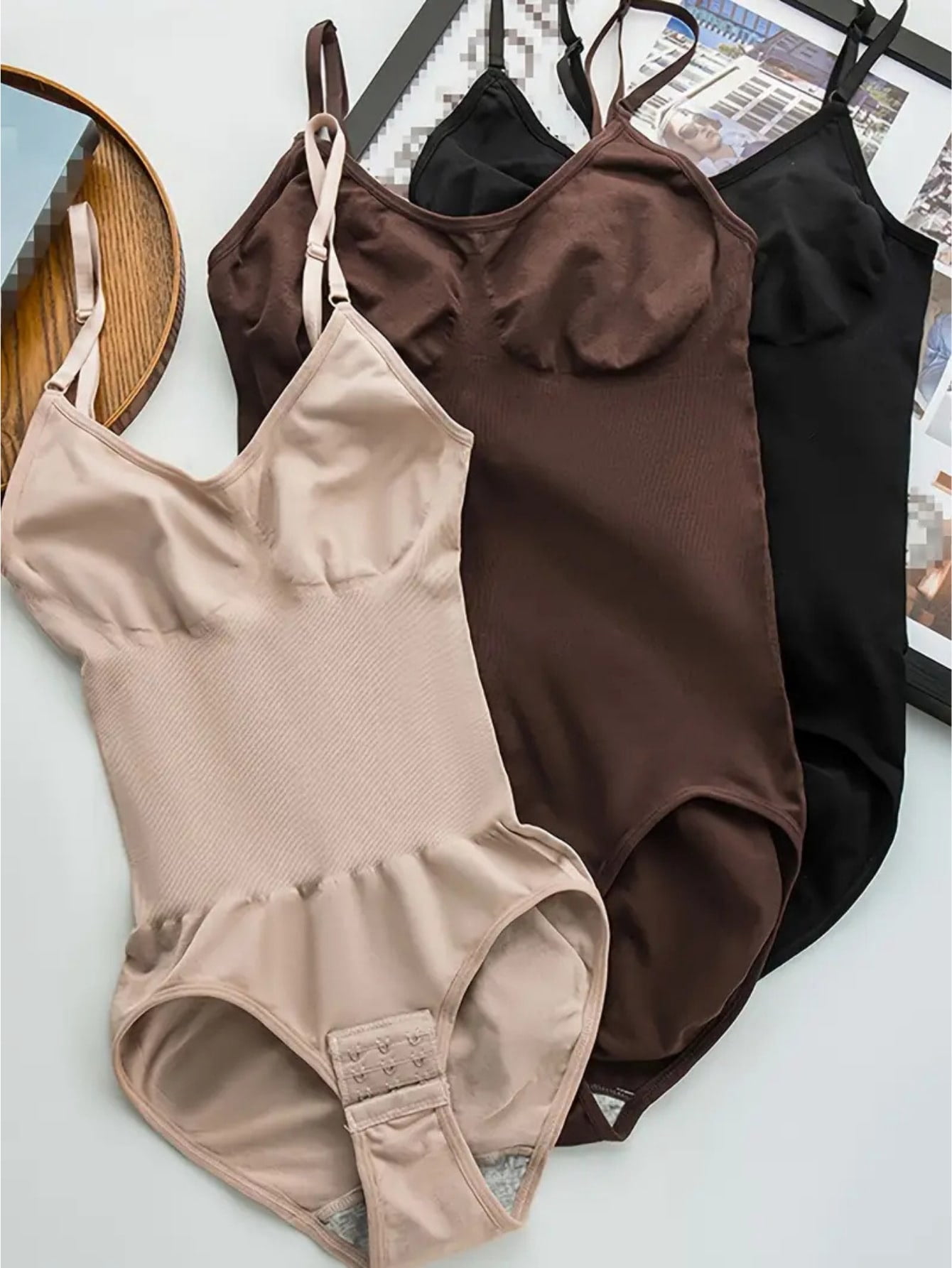 3pc Women's Shapewear Bodysuit Tummy Control Body Shaper Waist ...
