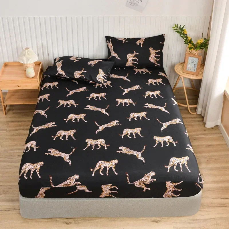 Twin Fitted Bed Sheet with Elastic Bedspread Home Bedroom Hotel Bedding