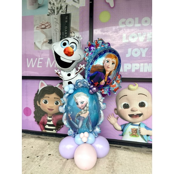 3pc foil balloon frozen/ana / elsa / olaf /happy birthday decoration, foils, only foils balloons toodler , girls, kids