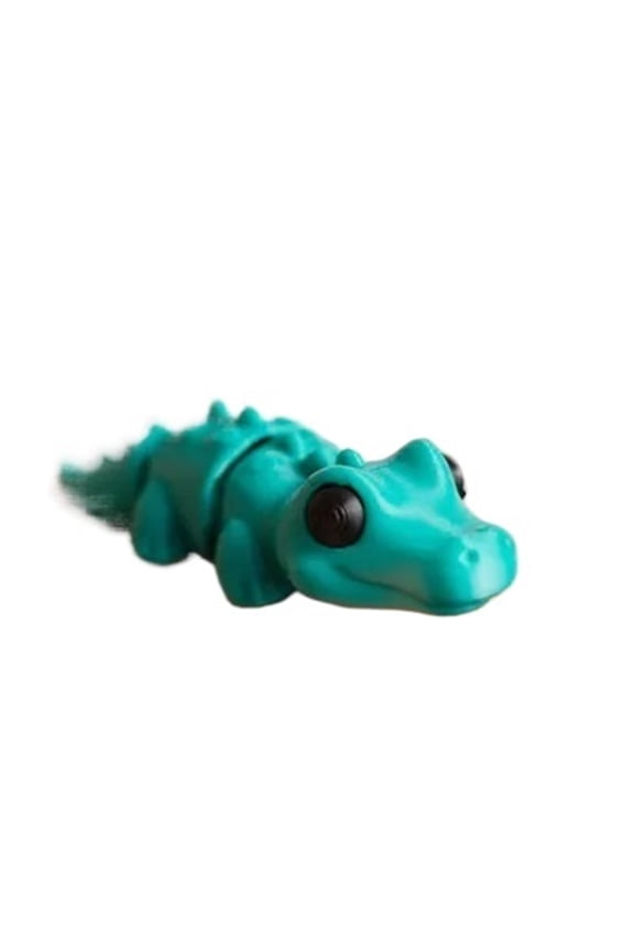 3pc mini crocodile - with movable joints and 3D printed keychain