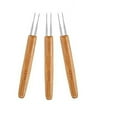 thumbnail image 1 of 3pcs 0.5mm Dreadlock Crochet Needle Hook Bamboo Handle Hooks Tools Making, 1 of 2