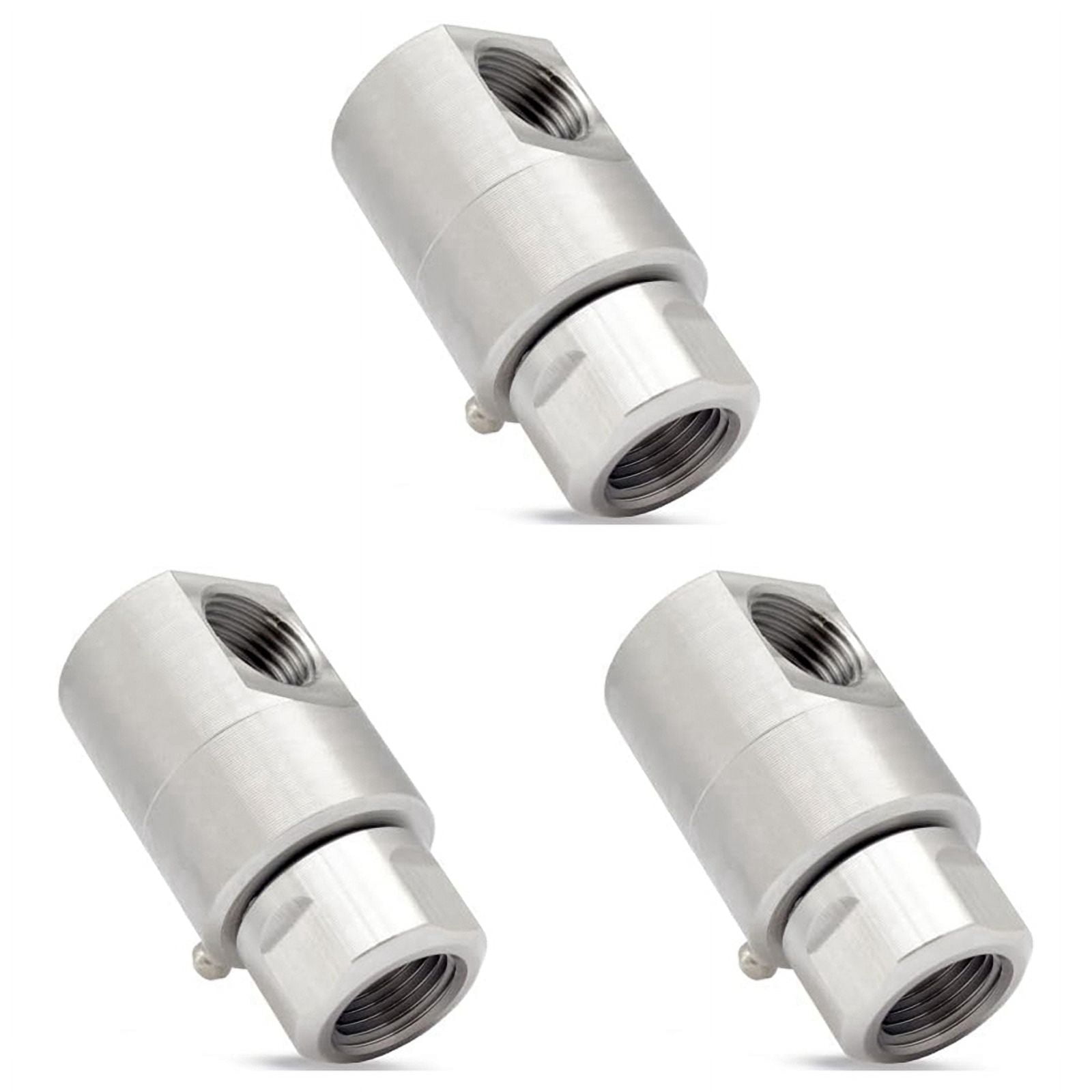 3pcs 1/2In Hose Reel Swivel,5024-Ni-AL FXF Heavy Duty Steel Hose Reel Swivel with Grease Fitting