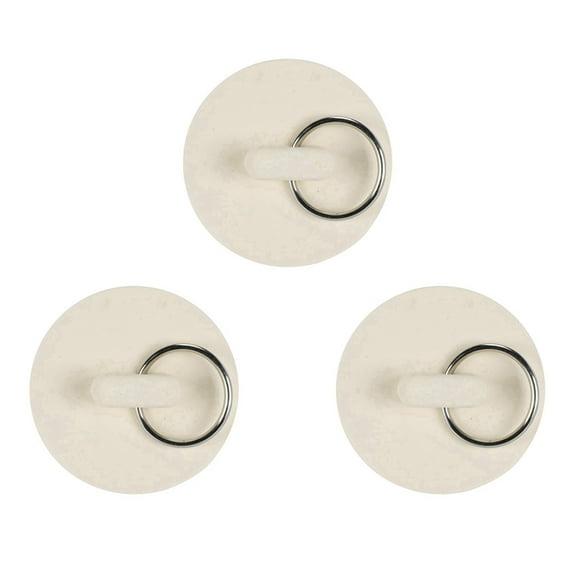 3pcs 1 5/8in White Rubber Wash Basin Bathtub Plug Sink Plug Drain Pipe Plug Sink Plug Water Plug