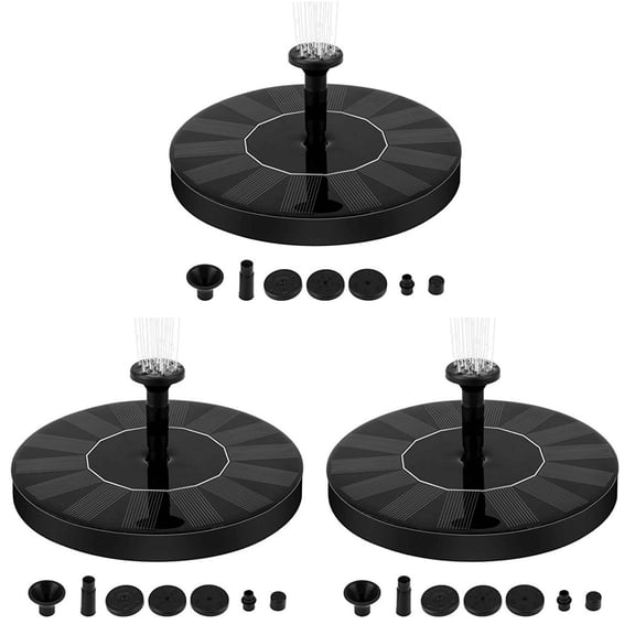 Foxnovo Floating Fountain 3Pcs Solar Automatic Garden Fish Tank Decoration